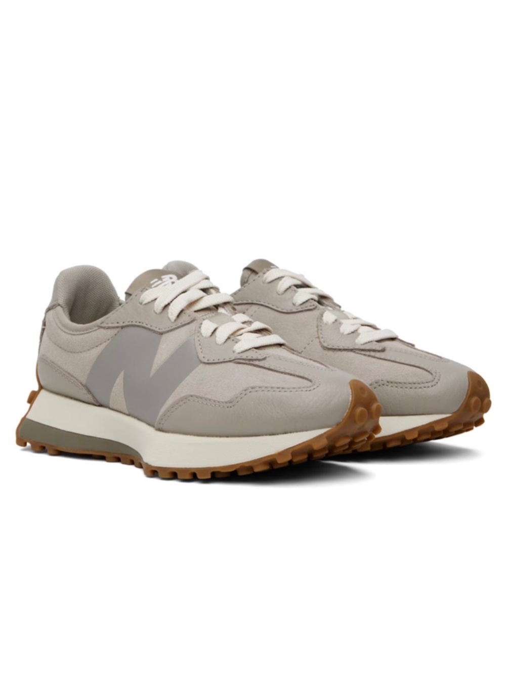 New Balance 327 Unisex M7/ W8.5 Arid Stone/Dockside Leather Grey